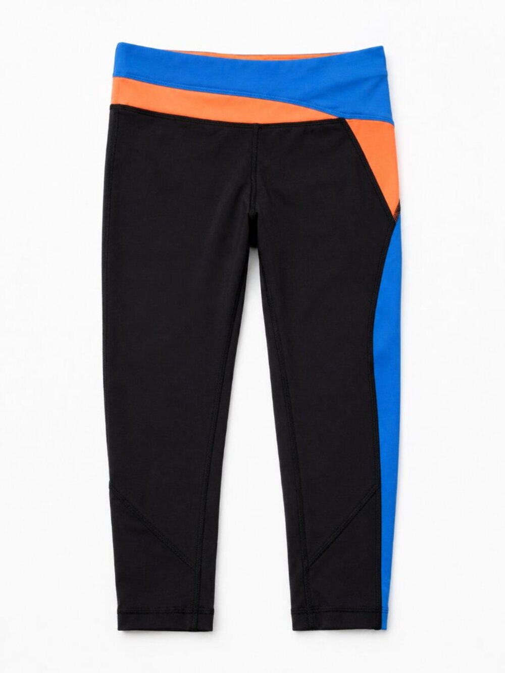 Ivivva by Lululemon🍋ankle leggings grey blue orange pocket on the back size 7